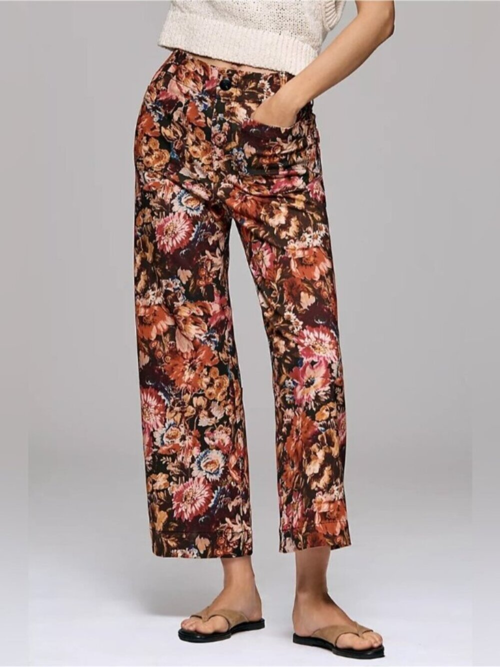 NWT Size 28P -Maeve Colette Ponte High-Rise Wide-Leg Cropped Pants (US$ 138) - Picture 2 of 16